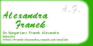 alexandra franek business card